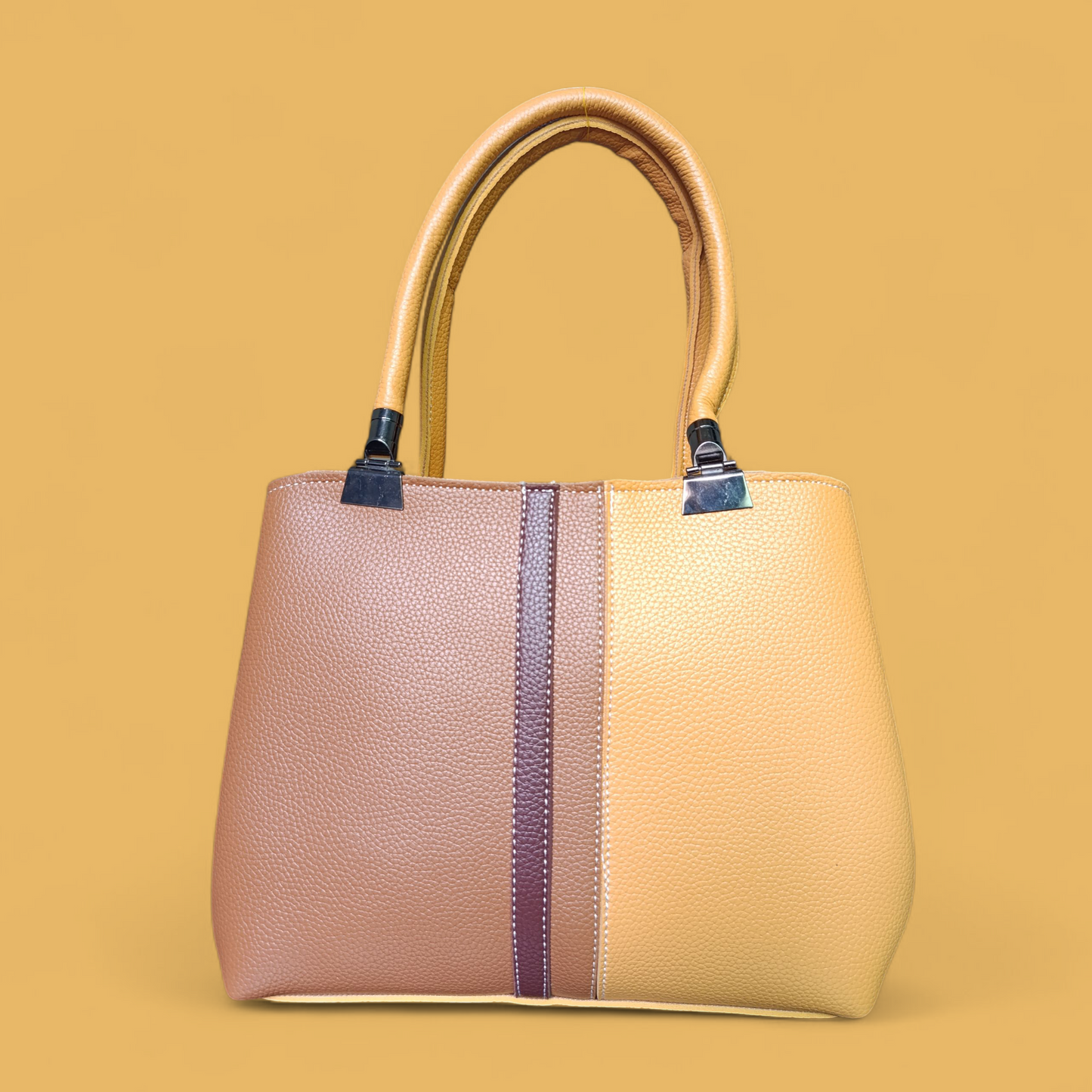 The Modern Day Tote - Caramel & Tan