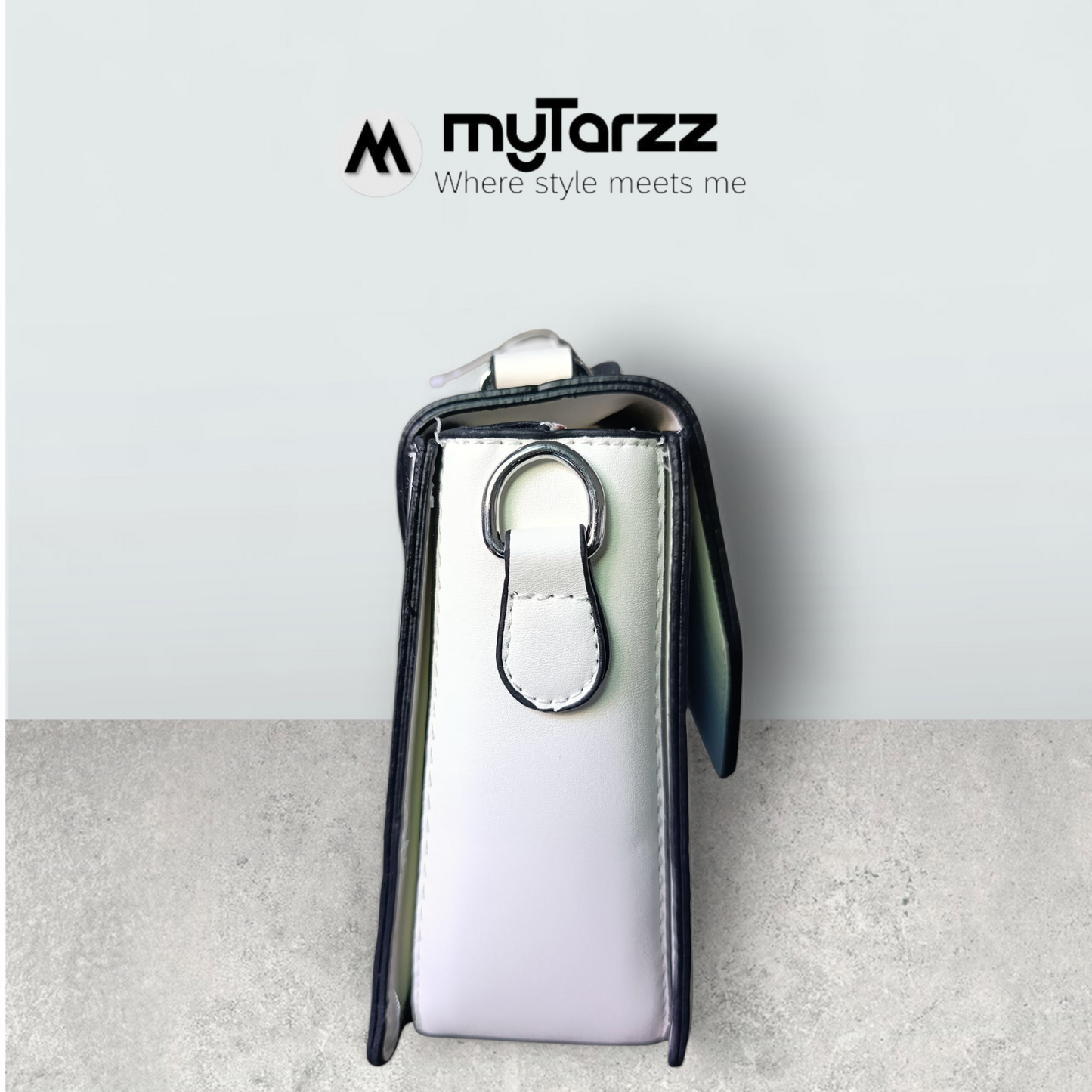 Classic Two-Tone Pink and Blue Satchel - Imported