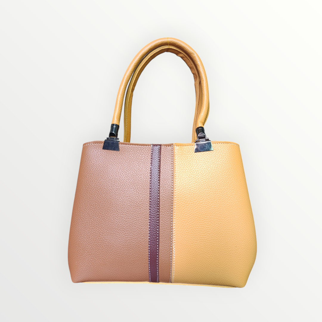 The Modern Day Tote - Caramel & Tan