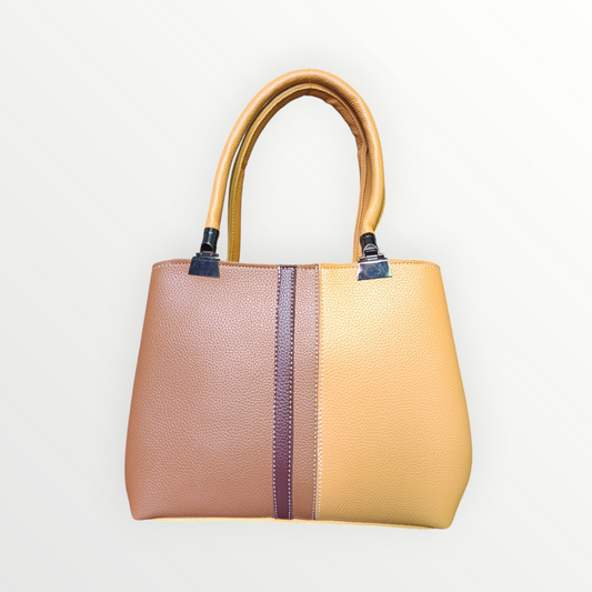The Modern Day Tote - Caramel & Tan