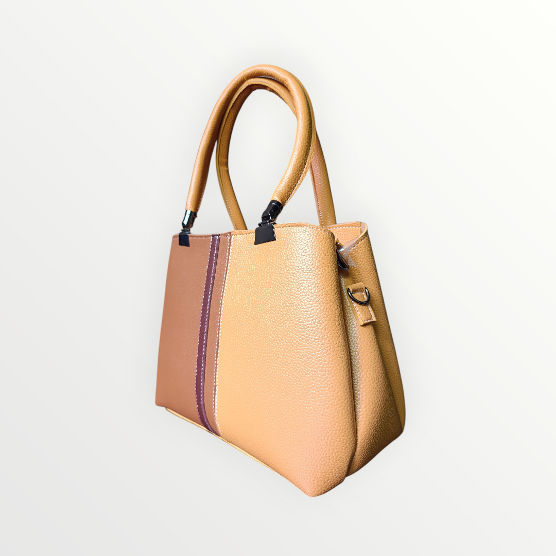The Modern Day Tote - Caramel & Tan