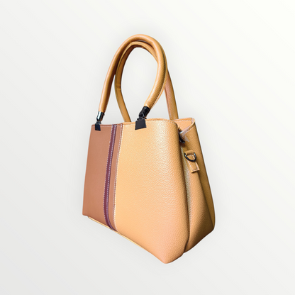 The Modern Day Tote - Caramel & Tan