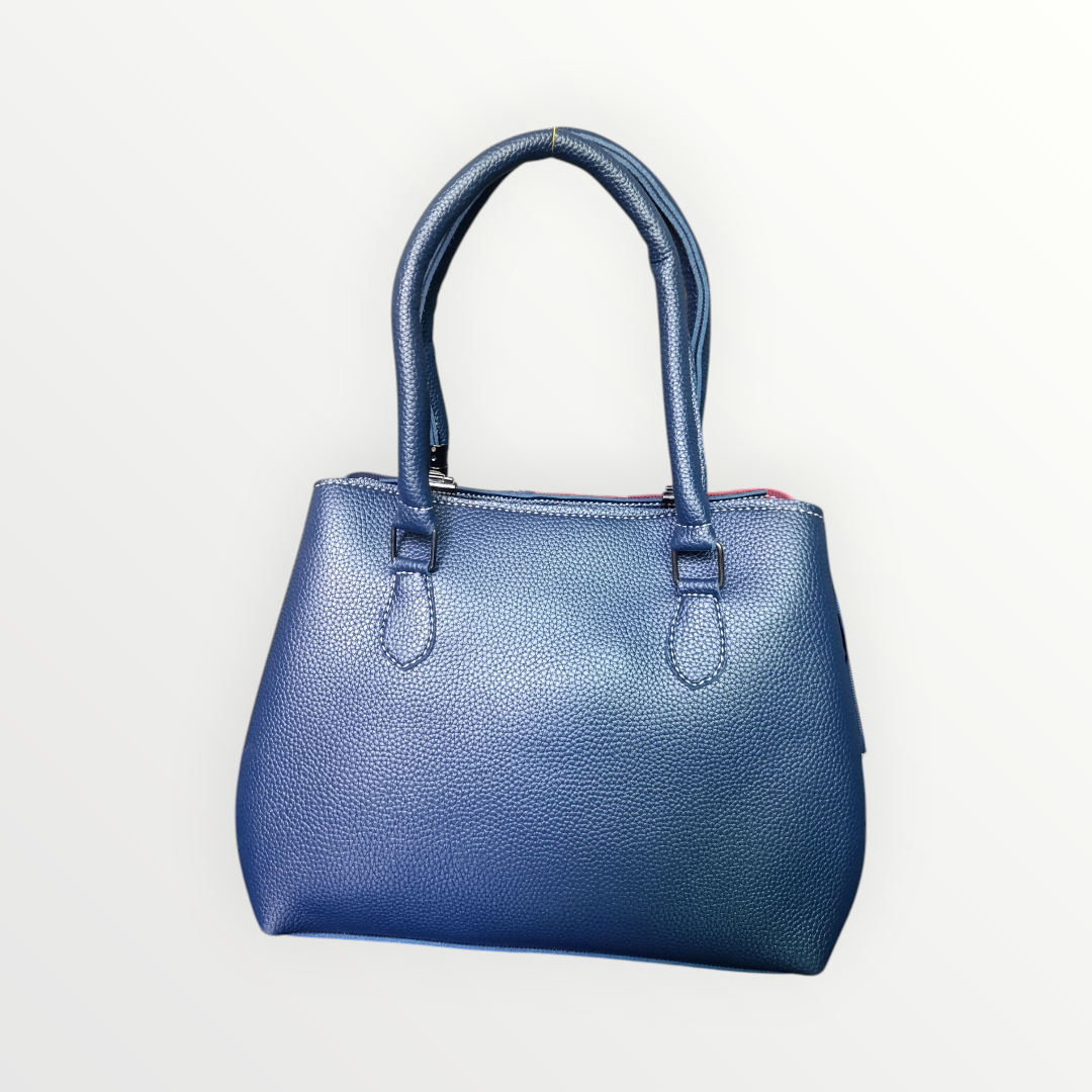 The Modern Day Tote - Deep Blue & Maroon