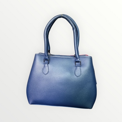 The Modern Day Tote - Deep Blue & Maroon