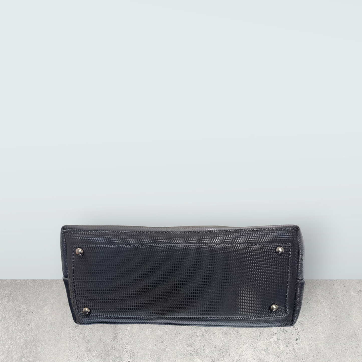 Jet Black Perforated Tote Bag