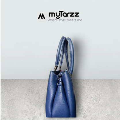 The Modern Day Tote - Deep Blue & Maroon