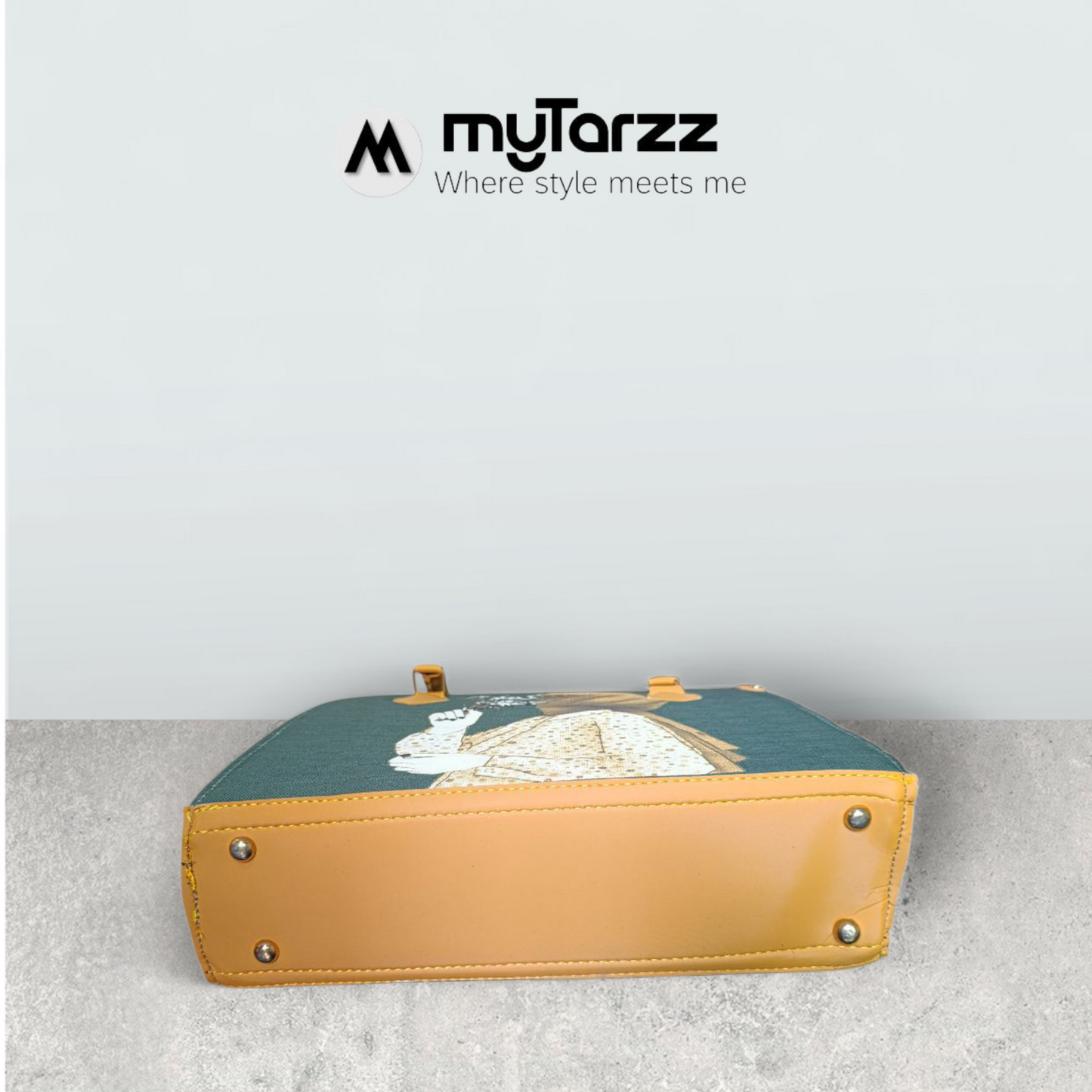 The "Silent Serenity" Artistic Tote Bag - Forest Green