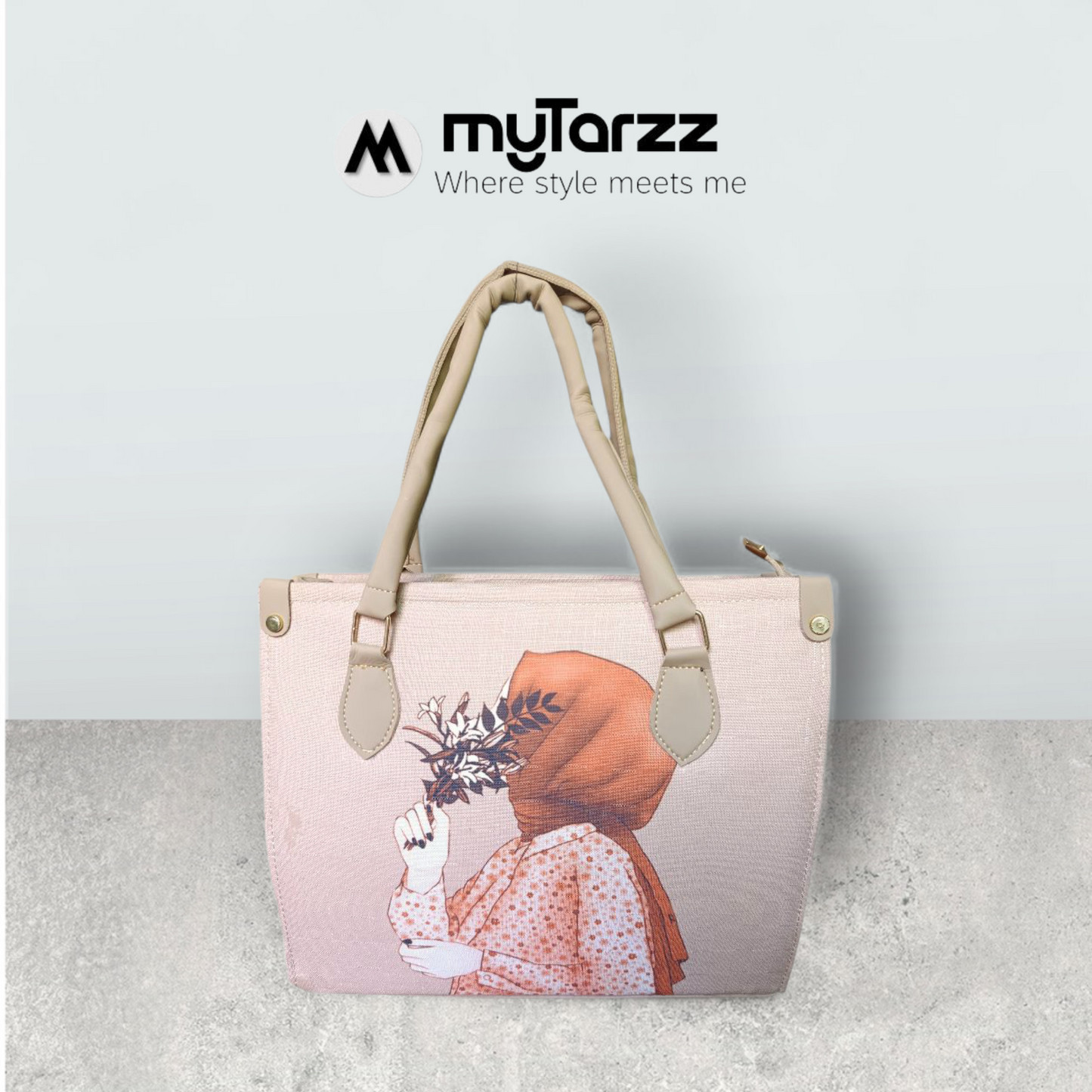 The "Silent Serenity" Artistic Tote Bag - Pink