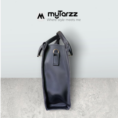 The "Silent Serenity" Artistic Tote Bag - Black