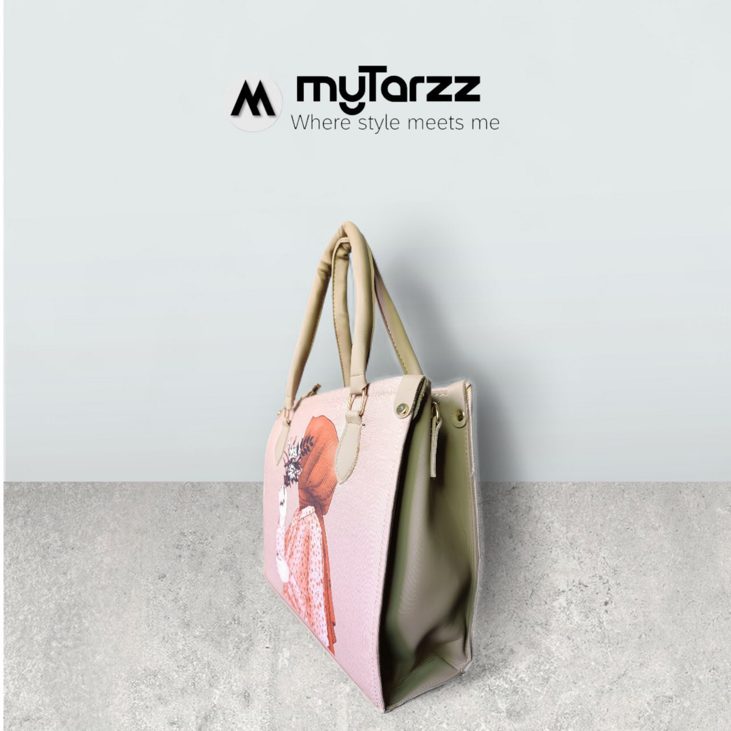 The "Silent Serenity" Artistic Tote Bag - Pink