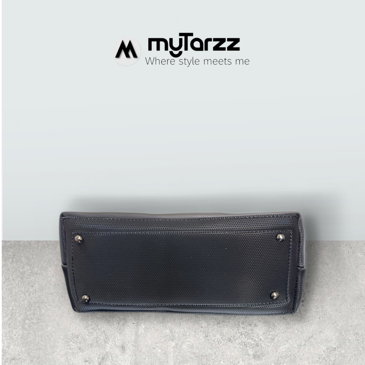 Jet Black Perforated Tote Bag