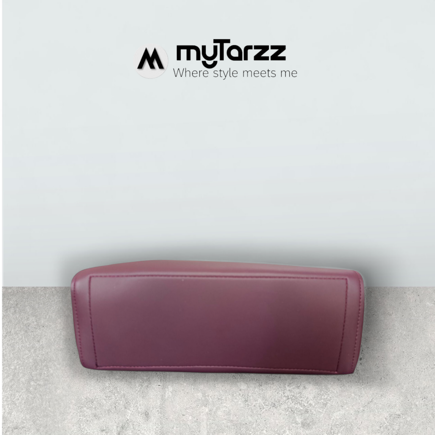 Burgundy Faux Leather Tote with Pom Pom Charm