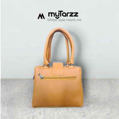 Classic Tan Tote with Tassel Charm