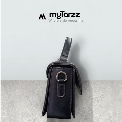 Two-Tone White and Black Shoulder Bag Imported