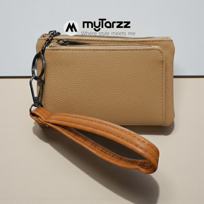 Perforated Dual Pouch Crossbody Set - Brown