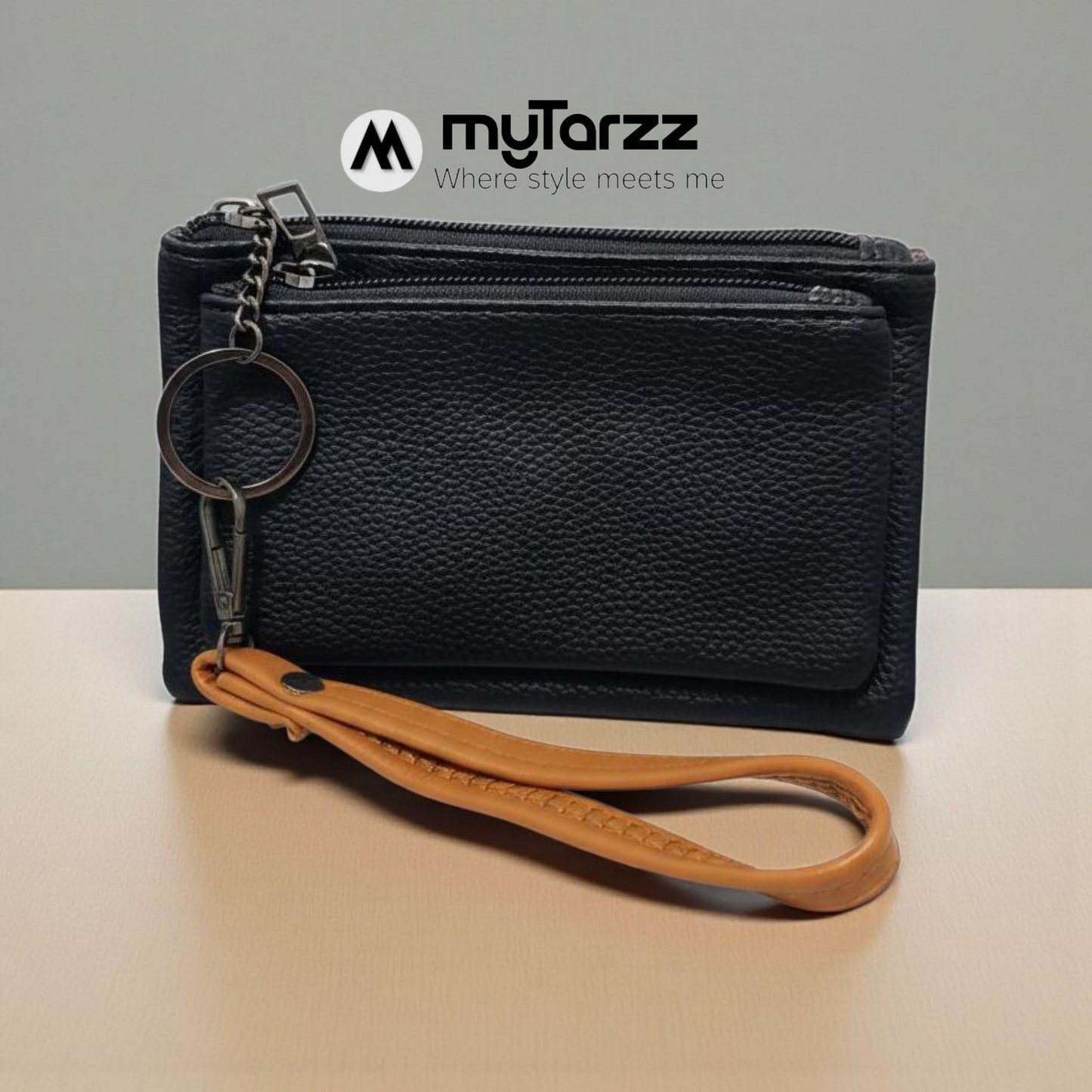 Perforated Dual Pouch Crossbody Set - Black